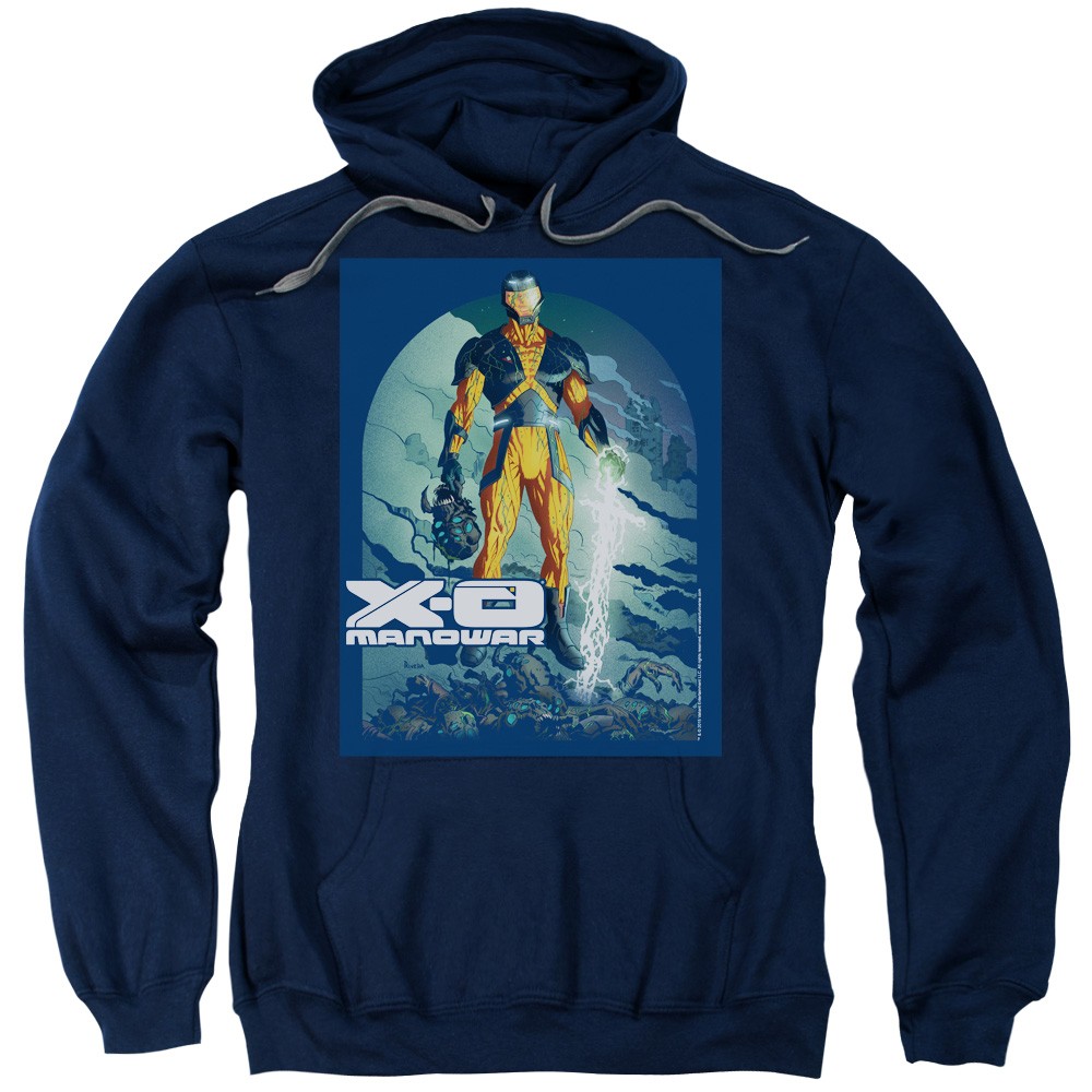 X-O MANOWAR/PLANET DEATH - ADULT PULL-OVER HOODIE