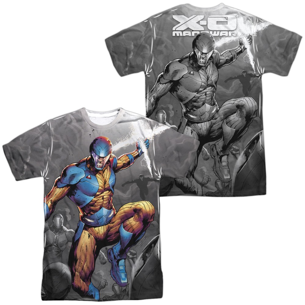 X-O MANOWAR/WARMONGER (FRONT/BACK PRINT) - ADULT REGULAR FIT SHORT SLEEVE 100% POLY - Sublimation