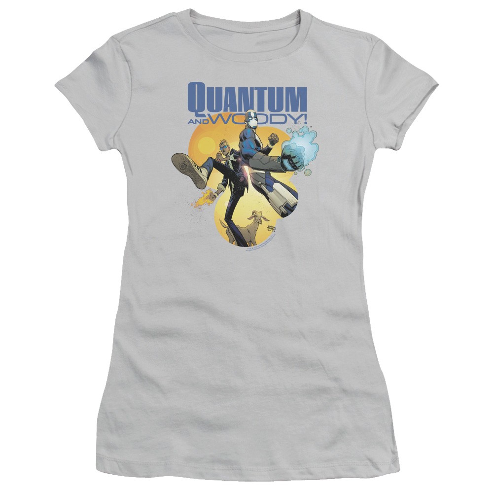 QUANTUM AND WOODY/THREE'S A CROWD - JUNIORS SHEER JERSEY WITH CAP SLEEVE